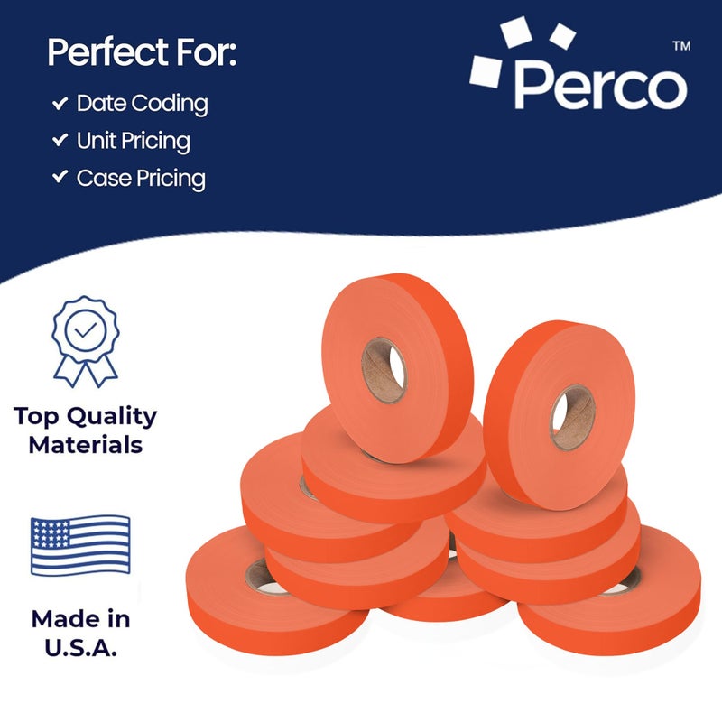 Perco Fluorescent Red Pricing Labels for Monarch 1115 Price Gun, 10 Rolls - 15,000 Price Marking Labels - Image 4